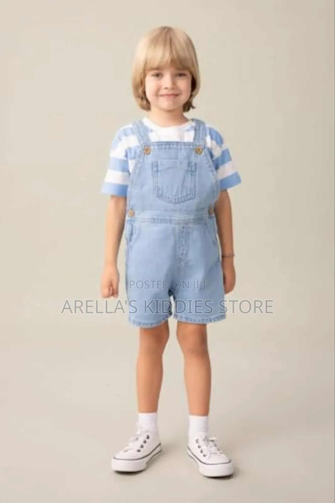 LCW Kids Square Neck Boy Jeans Overalls