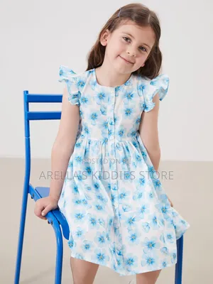 Crew Neck Floral Poplin Dress