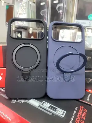 Soft Silicone Magsafe Case With Magnetic Stand for iPhone 17 Pro Max