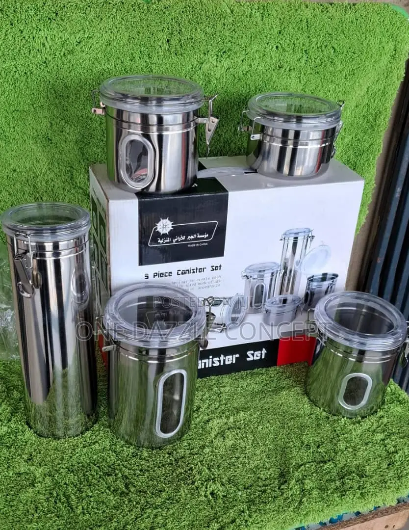 5pcs Stainless Cannister Set