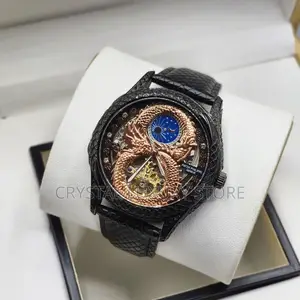 Patek Philippe Quality Luxury Men Genuine Leather Wristwatch