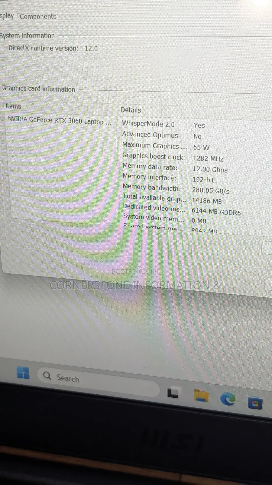Laptop MSI GS65 Stealth Thin 8RE 16GB Intel Core i7 SSD 512GB