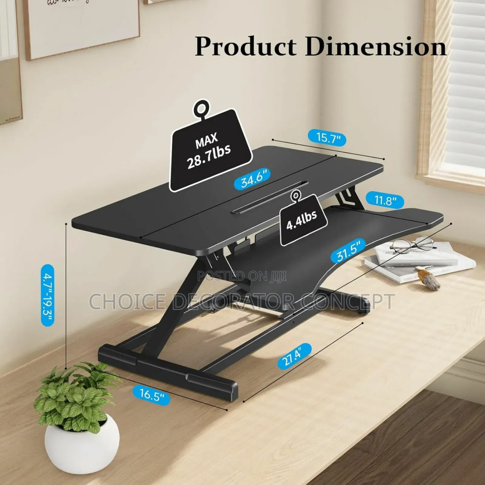 Sit-Stand Desktop Riser – Portable Standing Desk