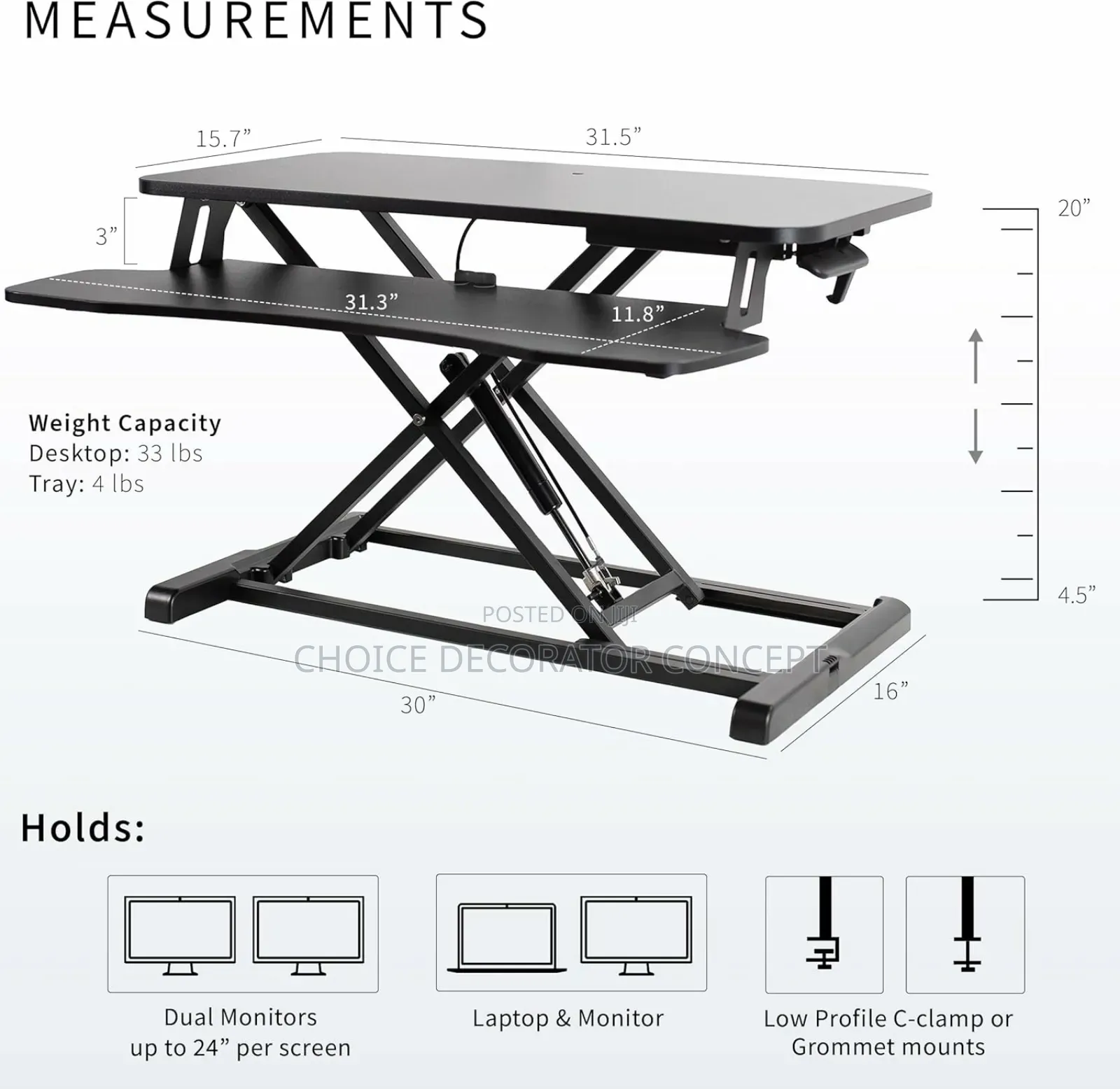 Ergonomic Desktop Stand