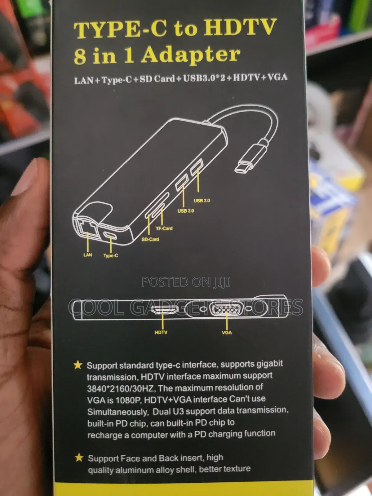 Type C to HDTV 8 in 1 Adapter