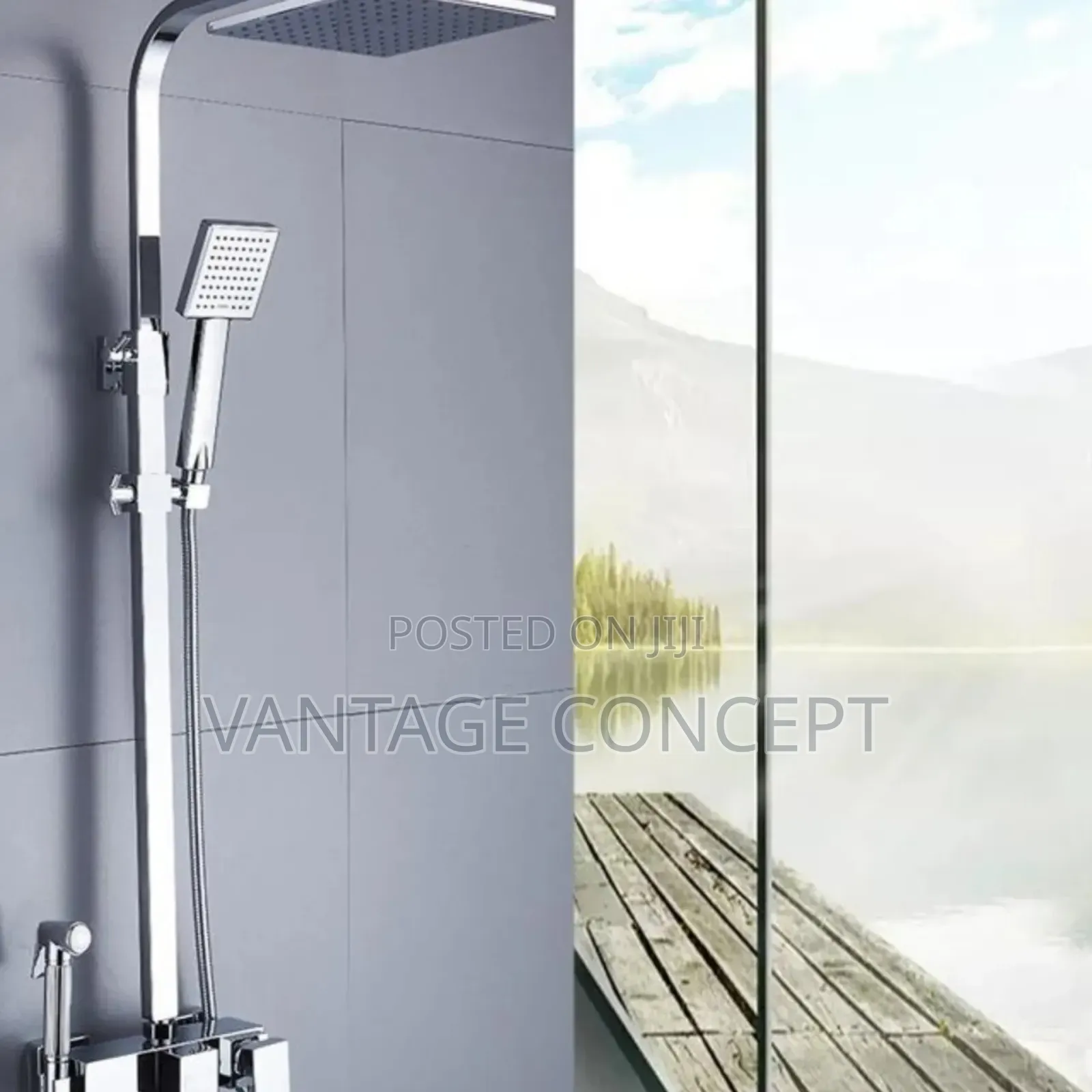 Chrome Standing Shower