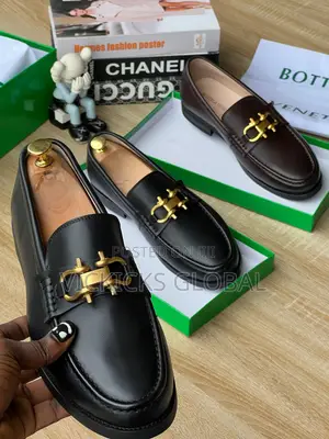 Bottega Veneta Leather Loafers With Gold Hardware