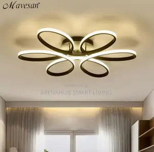 Nordic Modern Led Ceiling Lamp Creative Art Design Flower Ring