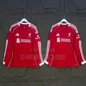 Original Top Quality Liverpool Official 25/26 Home Long Sleeve Jersey