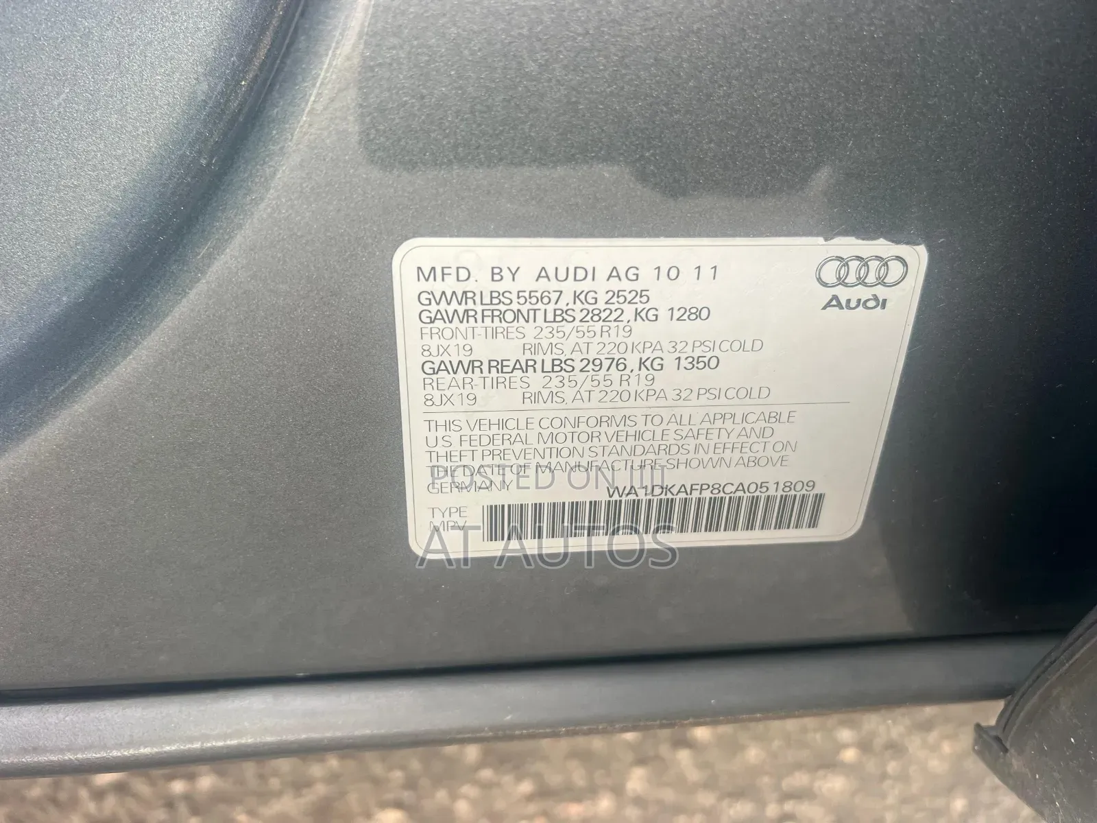 Audi Q5 3.2 Premium Plus Quattro 2011