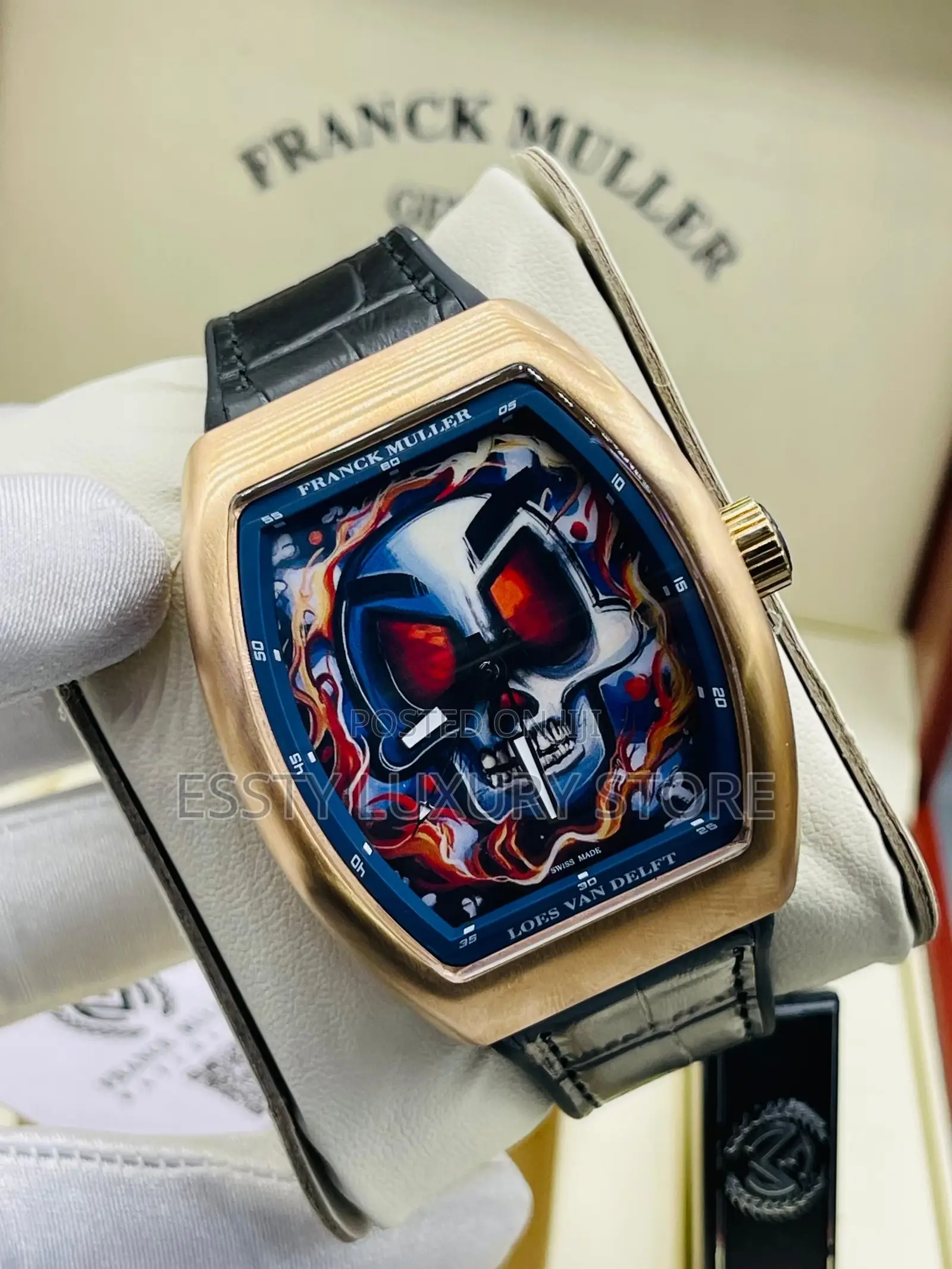 Automatic Engine Frank Muller Leather Wristwatch