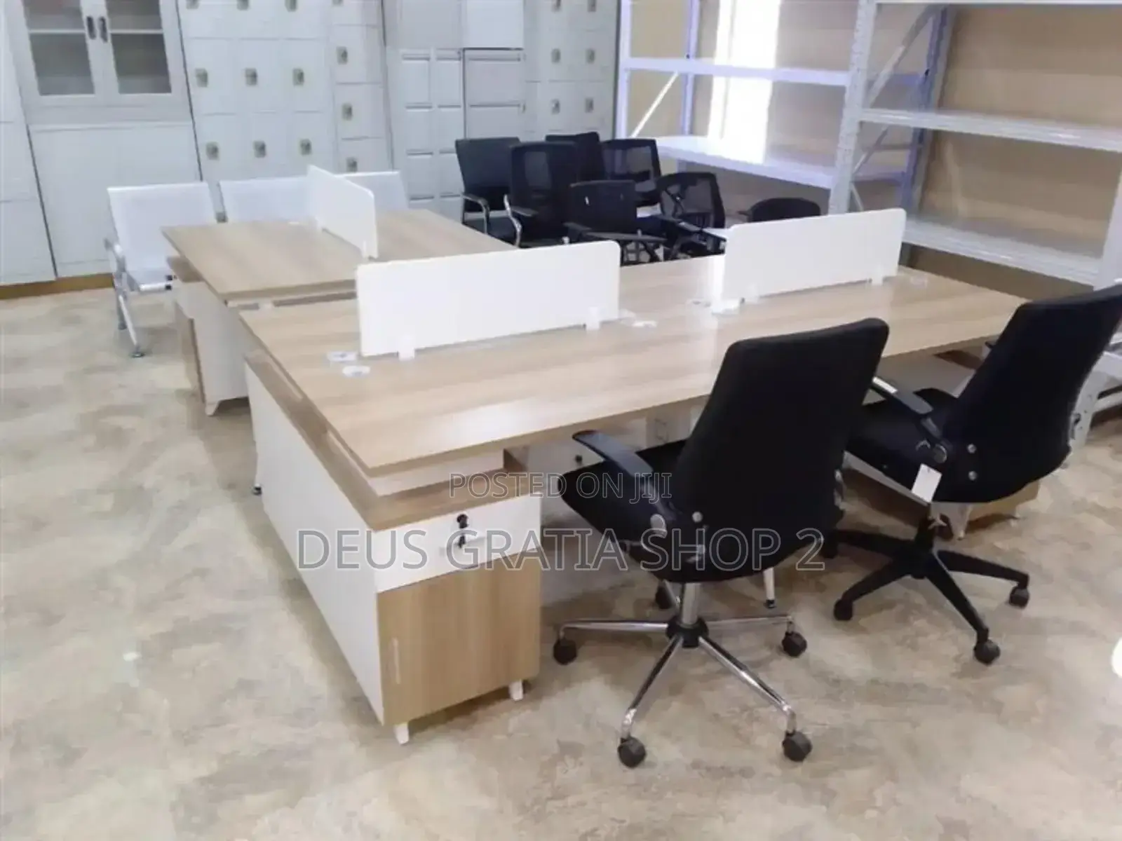 Workstation by 4 With Mobile Drawer
