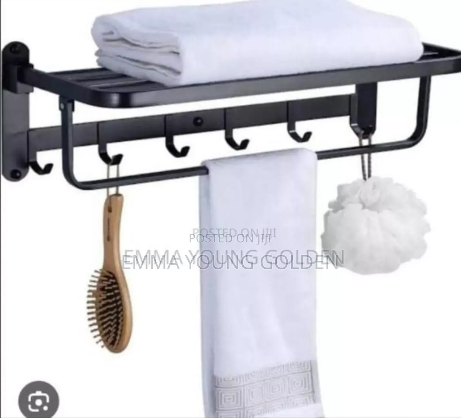 Multiple Black Towel Rail