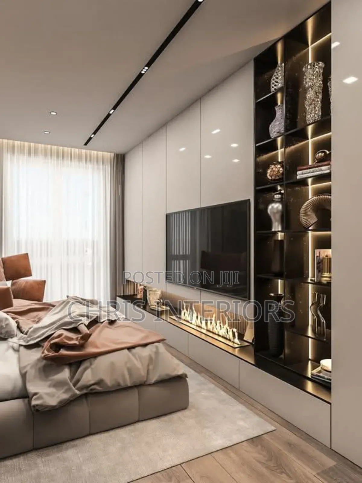 Fluted Panel Tv Console