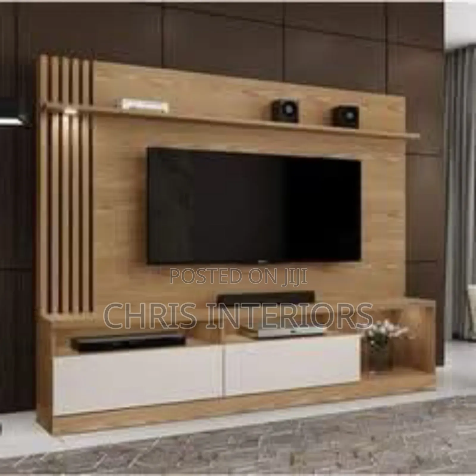 Fluted Panel Tv Console