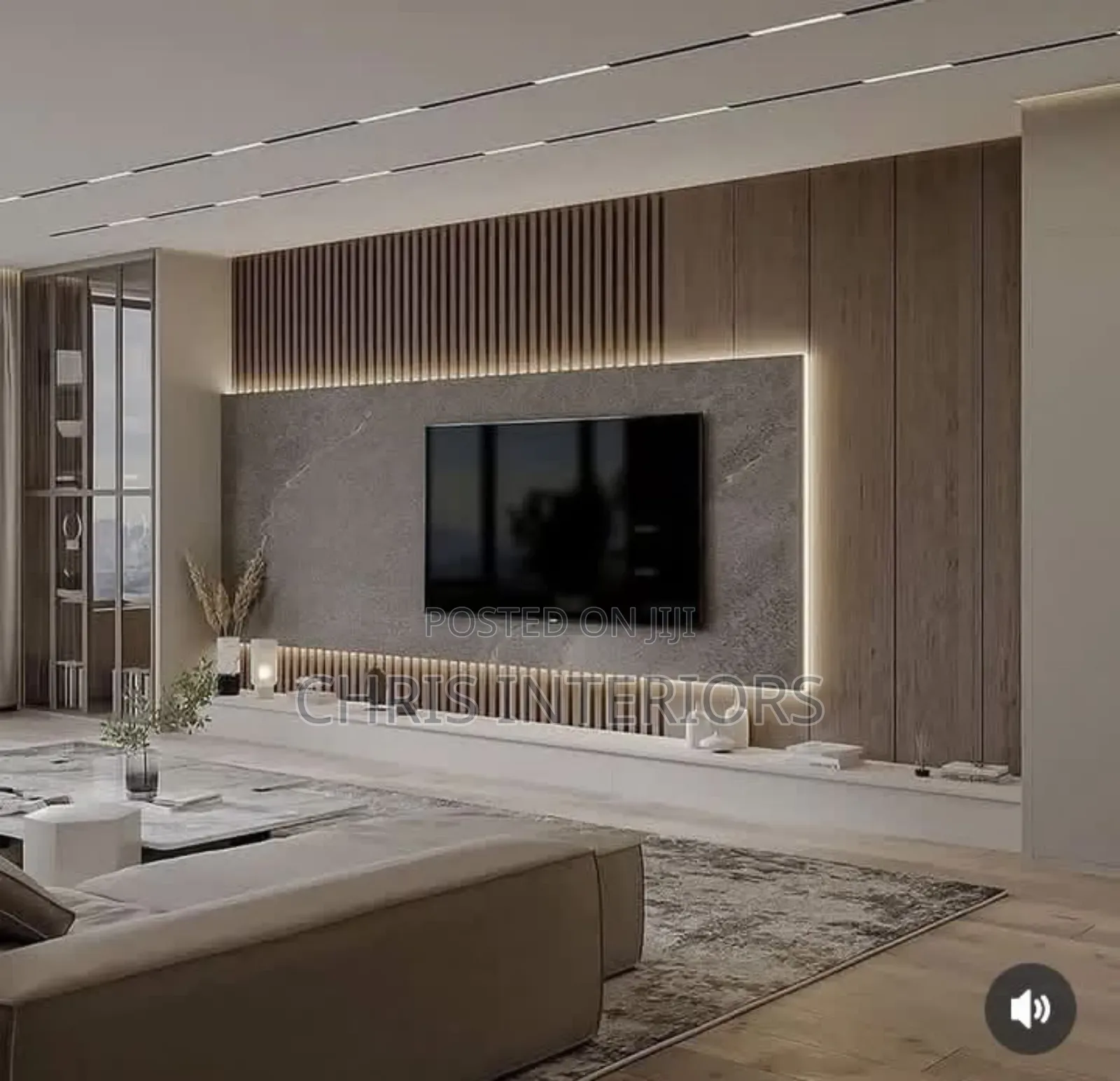 Fluted Panel Tv Console
