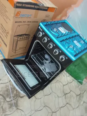 3 Gas Burner+1 Hot Plate Boscon Standing Gas Cooker