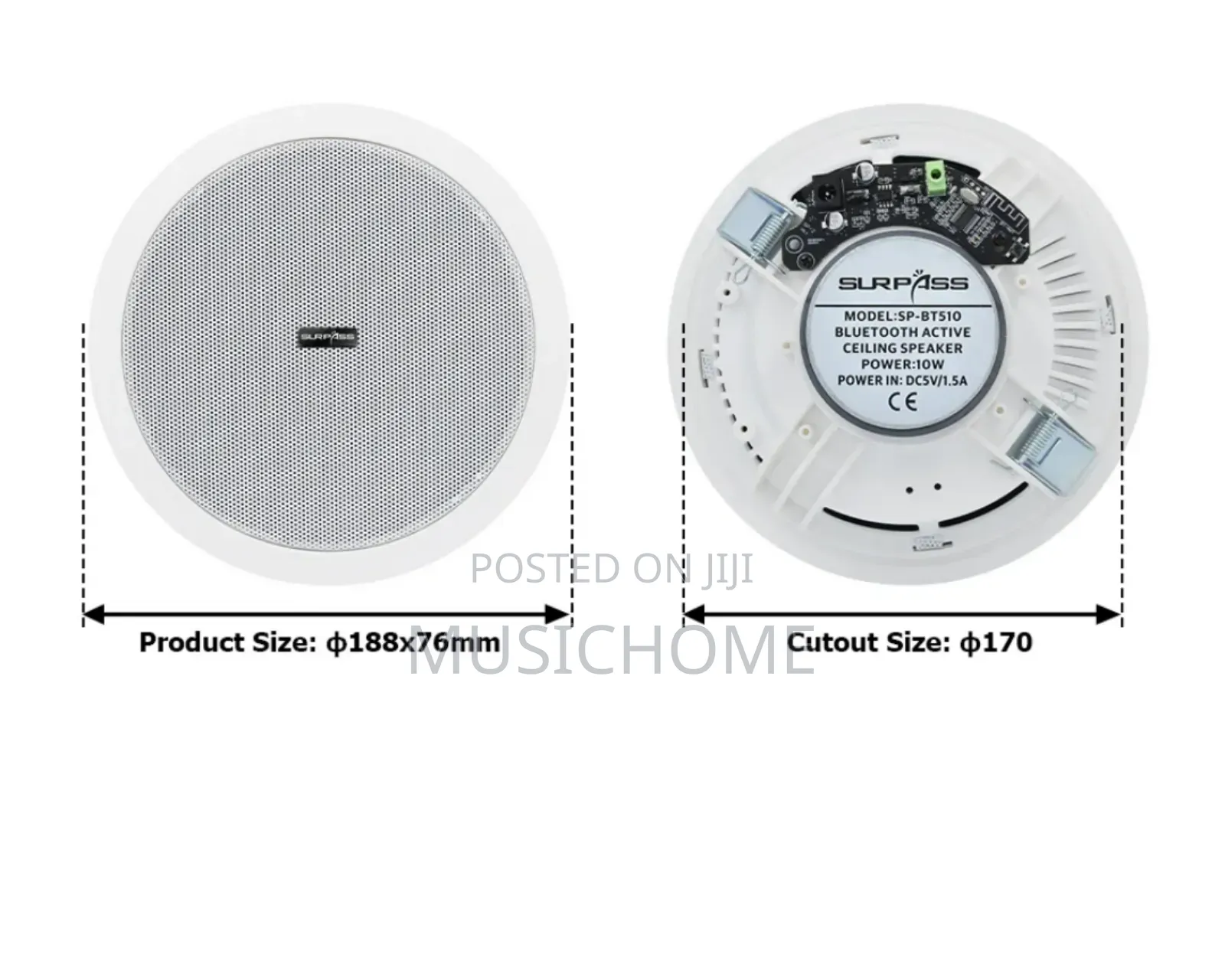 Bass Single Bluetooth Ceiling Speaker