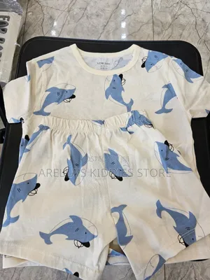 LCW Baby Ecru Printed Baby Boy Shirt and Pants 2 PCS Set.