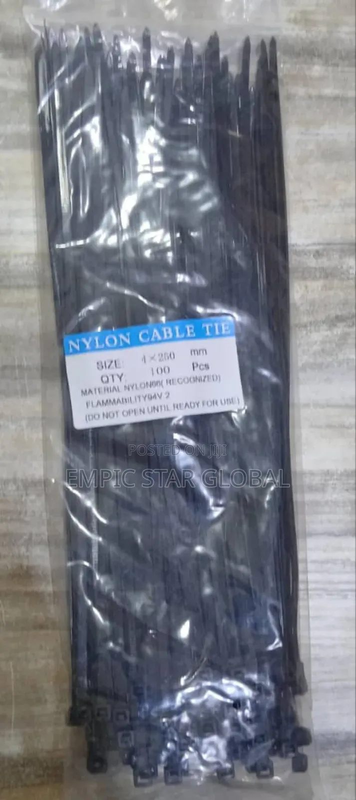 Plastic Cable Tie 4x300 (100 Pieces) Nylon Tie