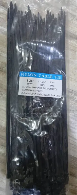 Cable Tie 4x250 (100 Pieces) Plastic Nylon Tie