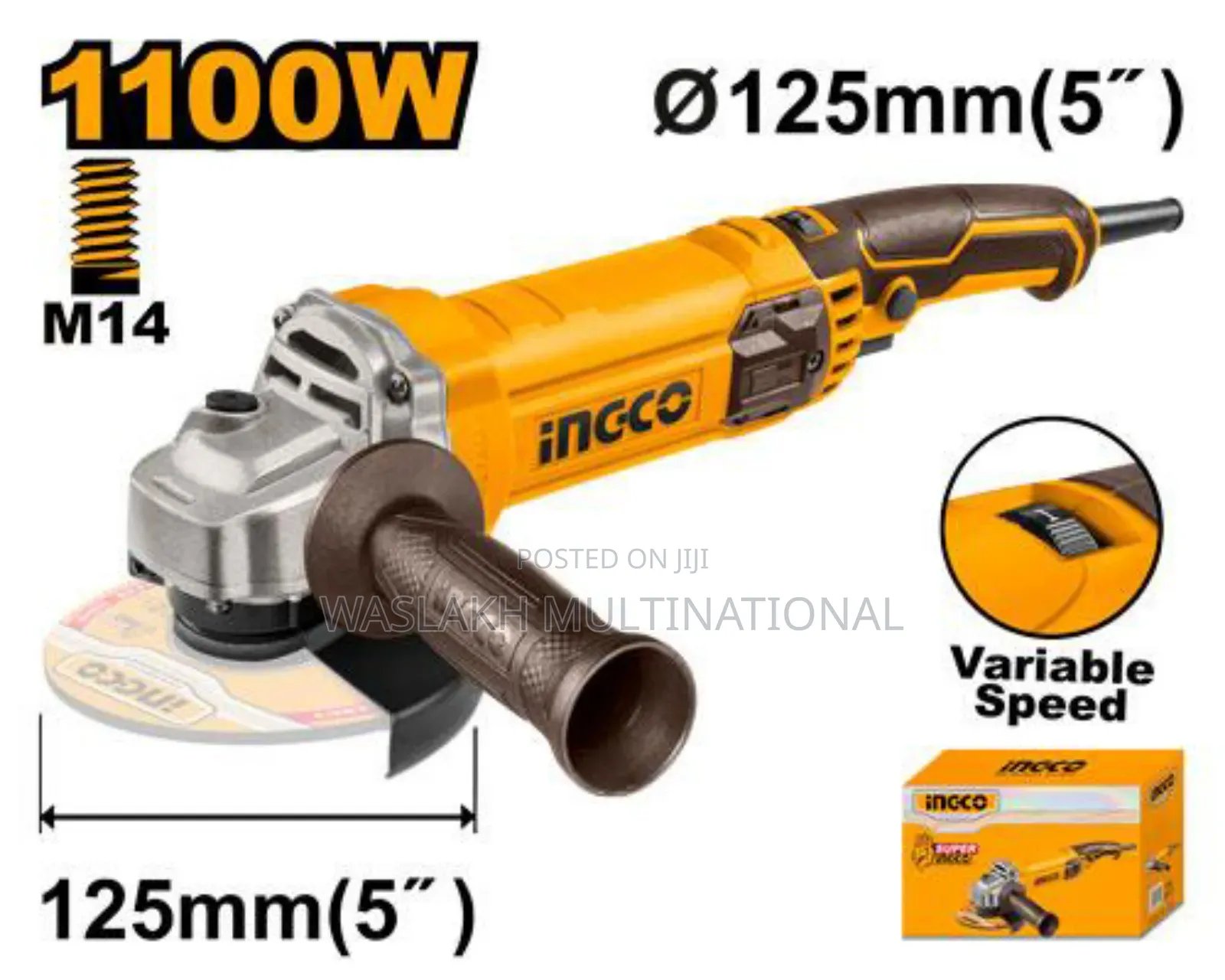 125mm (5") Angle Grinder 1100w