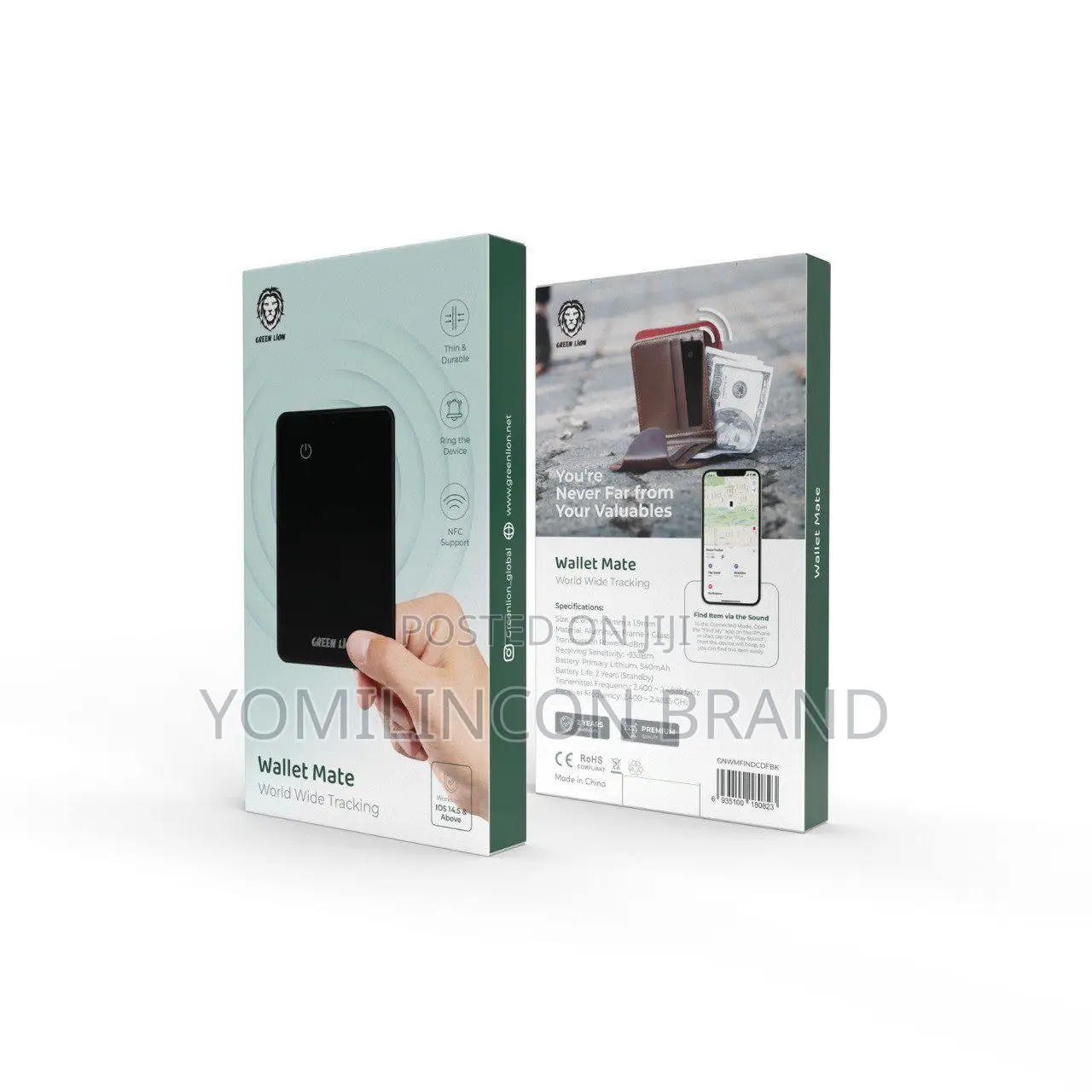 Green Lion Wallet Mate Card Finder - Black