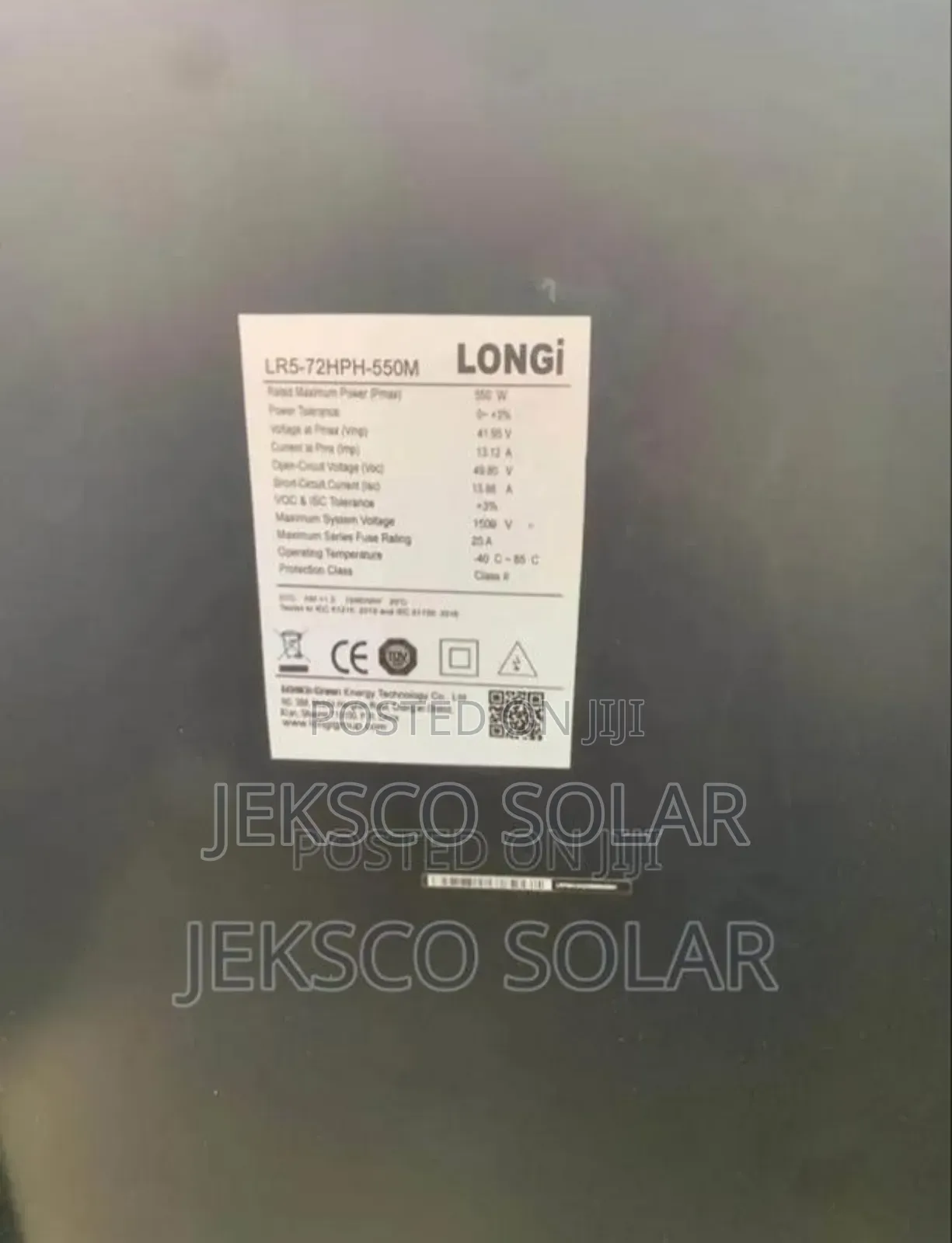 550w Longi Panel Half Cut.