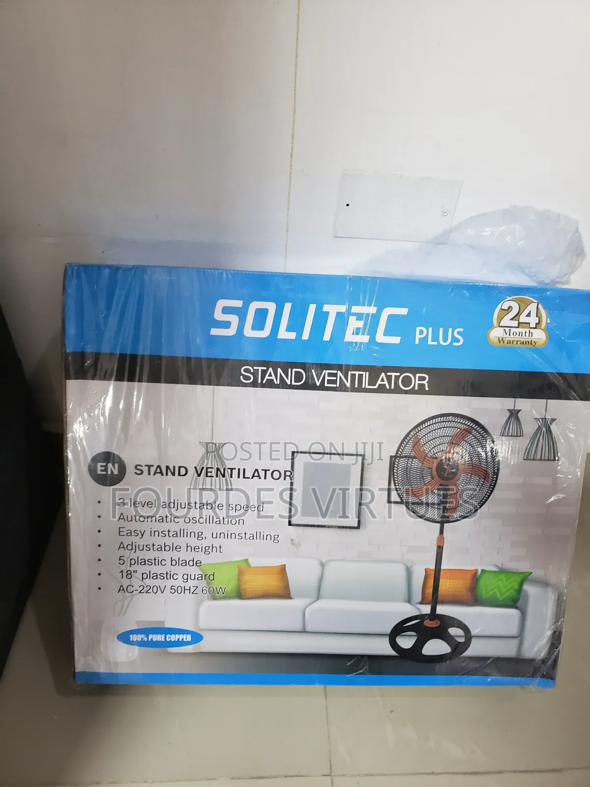 18" Solitec Standing Fan