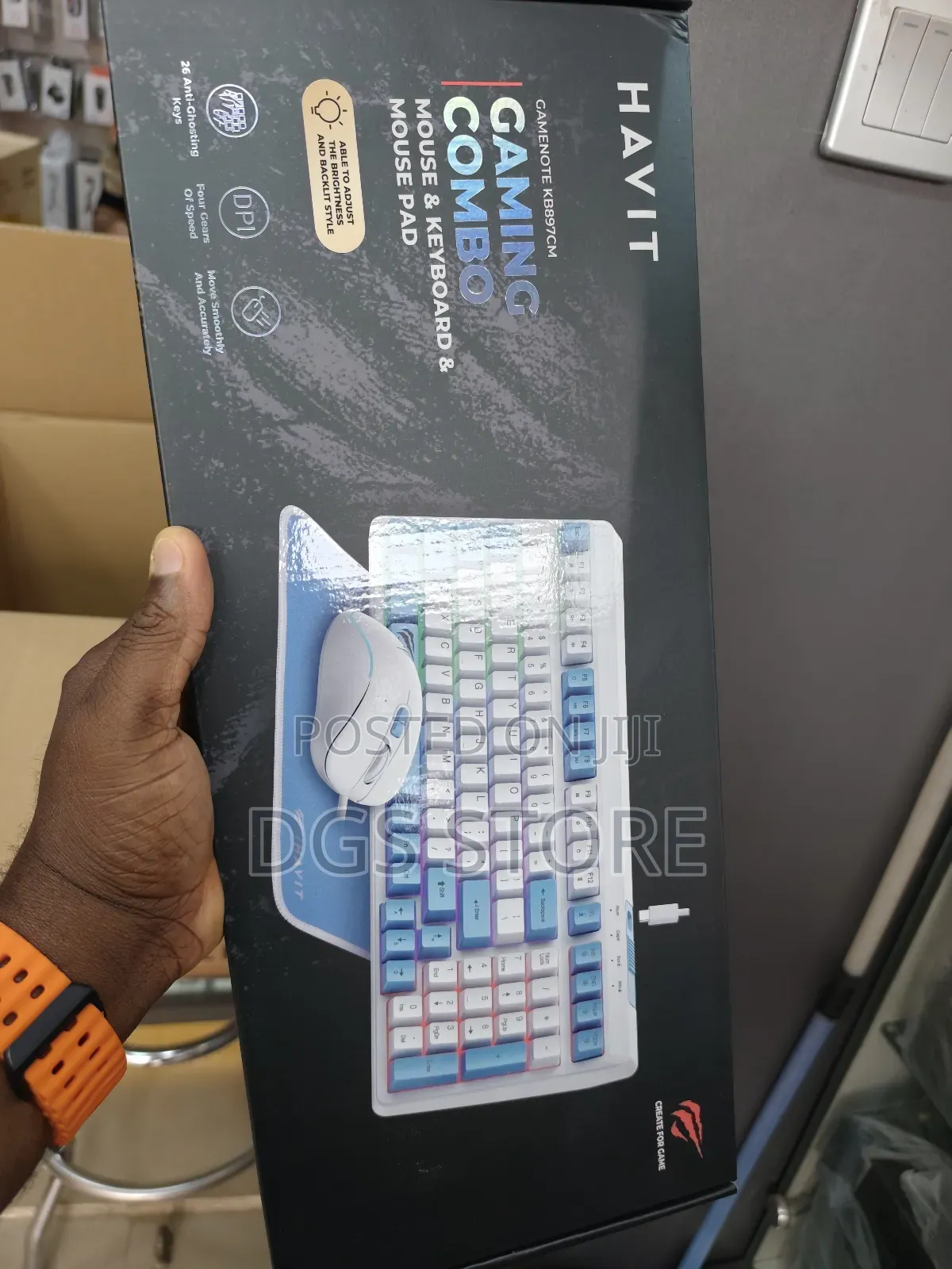 Havit Gamenote Kb897cm Gaming Combo Mouse Keyboard Mouse Pad