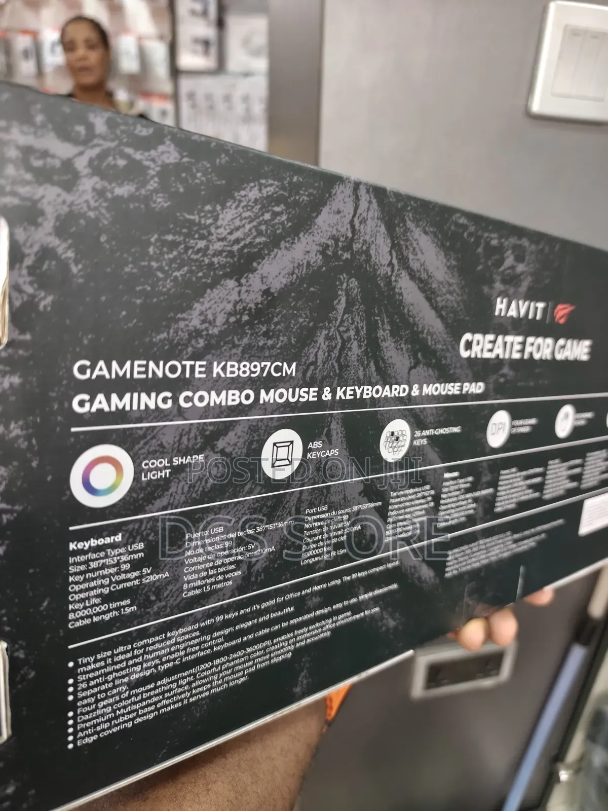 Havit Gamenote Kb897cm Gaming Combo Mouse Keyboard Mouse Pad