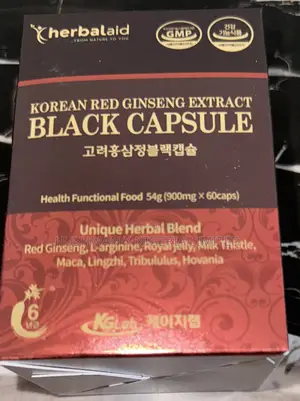 Herbal Aid Korean Red Ginseng Extract Black Capsules-60