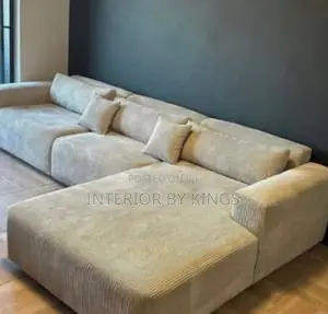 L-Shaped Custom Made Fabric Sofa Can Be Made in Colors