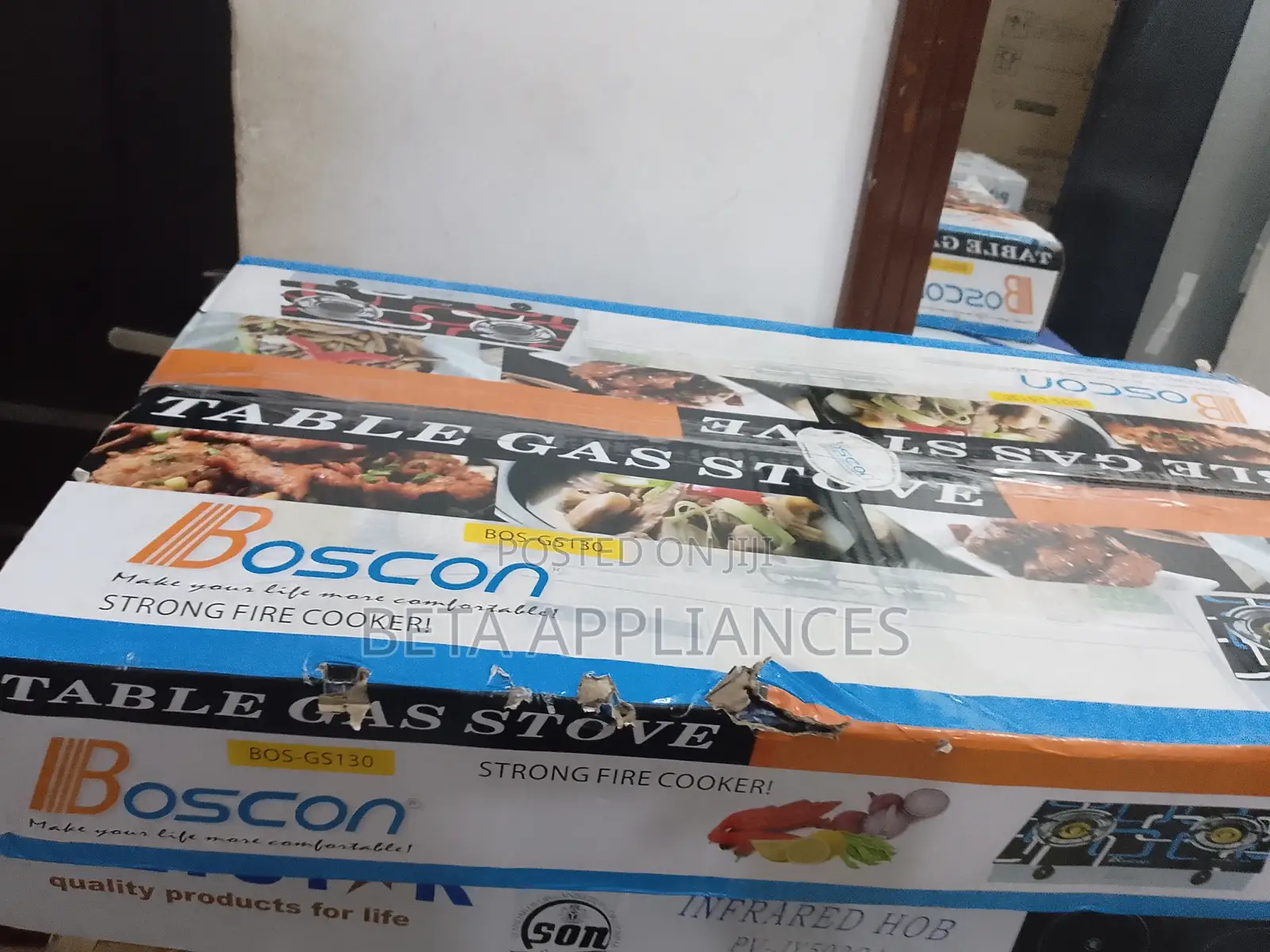 Boscon 2-Burner Table Glass Gas Cooker