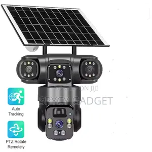 Triple Lens 4g PTZ Solar Powered Surveillance Camera