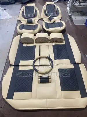 Complete Set Car Seat Cover Milk And Black