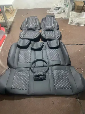 Black And White Universal Car Seat Cover Complete Set
