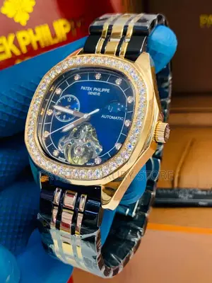 Patek Philippe Quality Luxury Men Iced Face Wristwatch