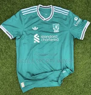 Liverpool Kits in Red, White, Green and Black Color. Glamorous!