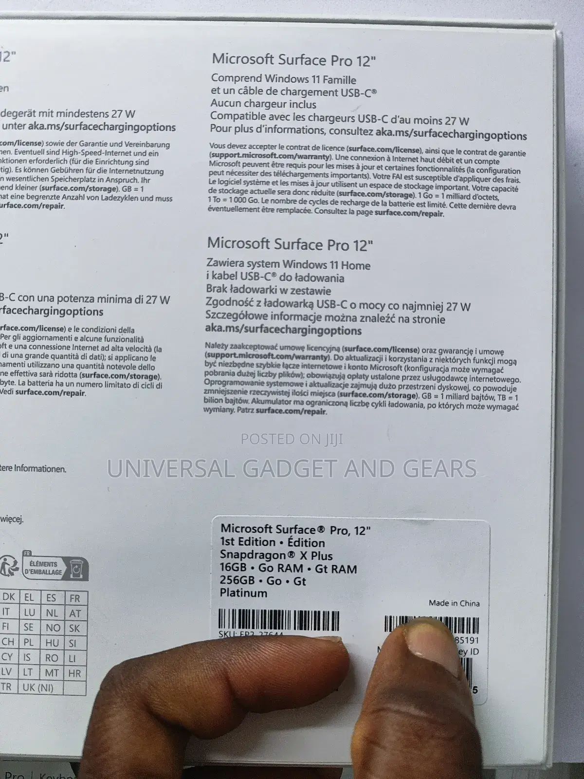 New Microsoft Surface Pro 11th Edition, a Copilot+ PC 16GB SSD 256GB