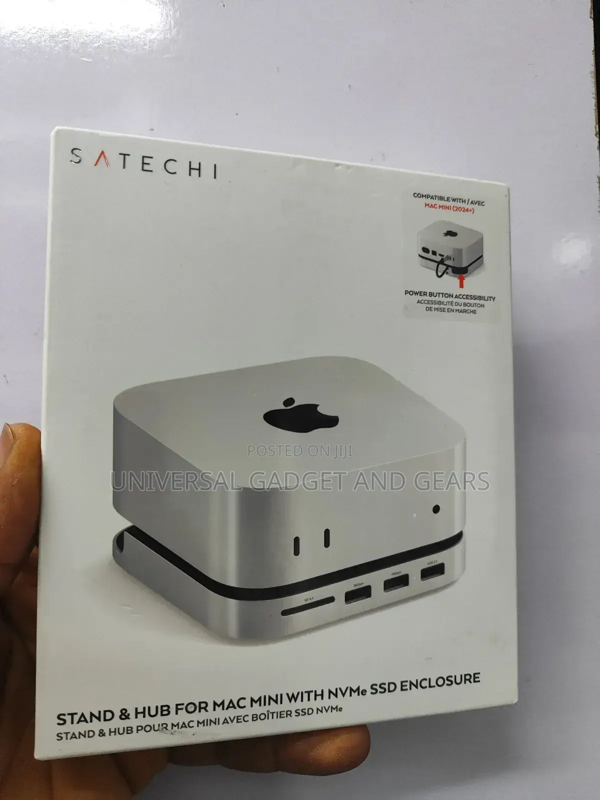 Satechi Mac Mini M4 Hub & Stand For Mac Mini M4, M4 Pro - Silver