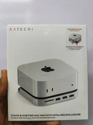 Satechi Mac Mini M4 Hub & Stand For Mac Mini M4, M4 Pro - Silver