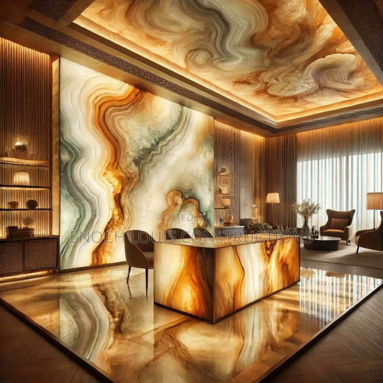 Marble/Onyx Light Panels and Walls