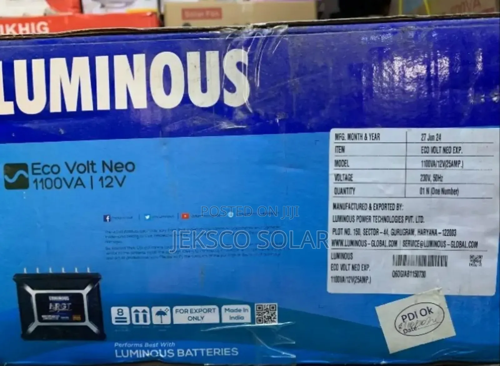 1.1kva Luminous Eco Volt Neo, 12v