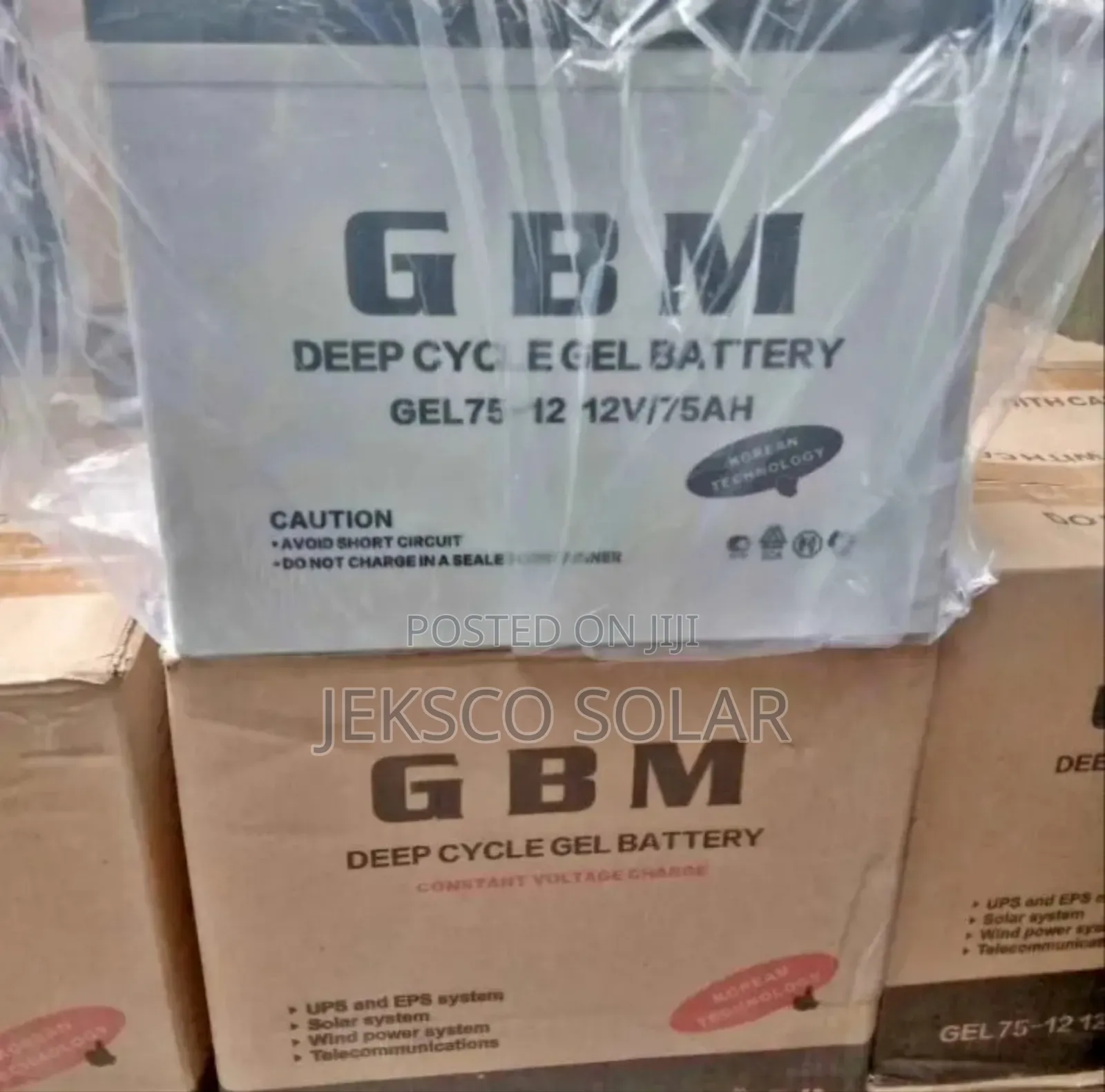 75ah, Gbm Deep Circle Solar Battery 12v