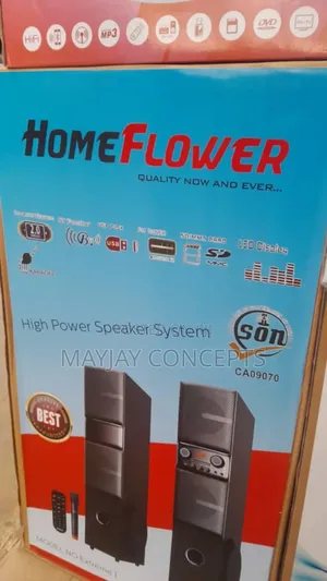 Homeflower High Power Speaker System-Hometheatre/Karaoke/Microphone