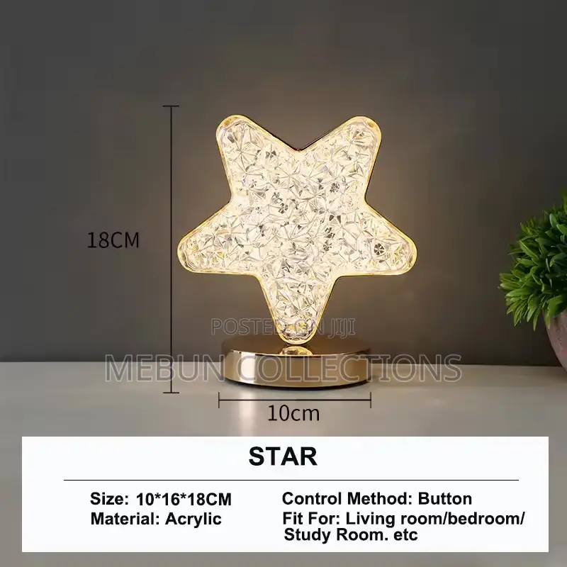 Usb Rechargeable 3d Crystal Table Lamp
