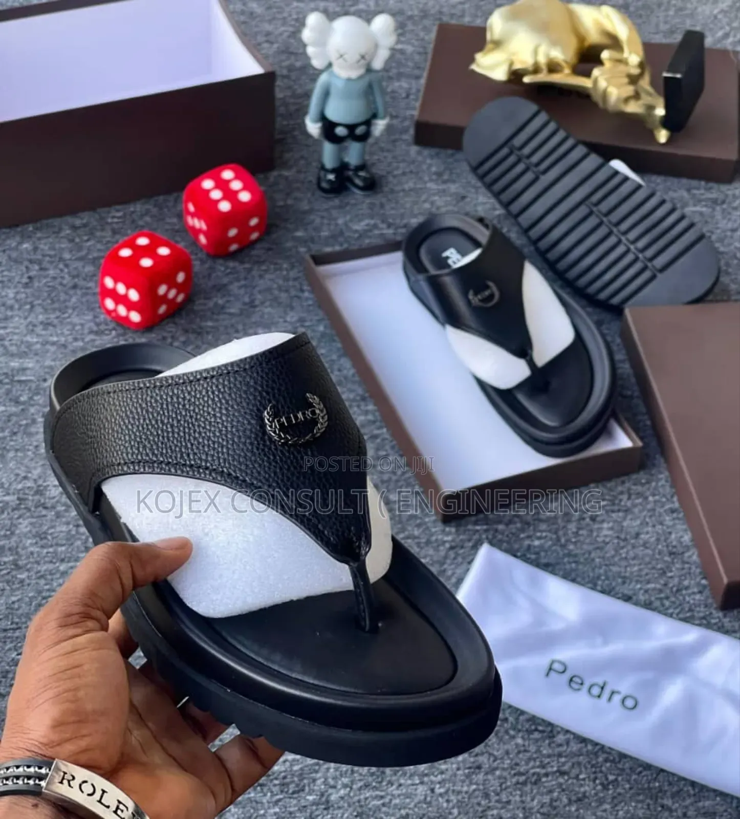 Pedro Leather Slides