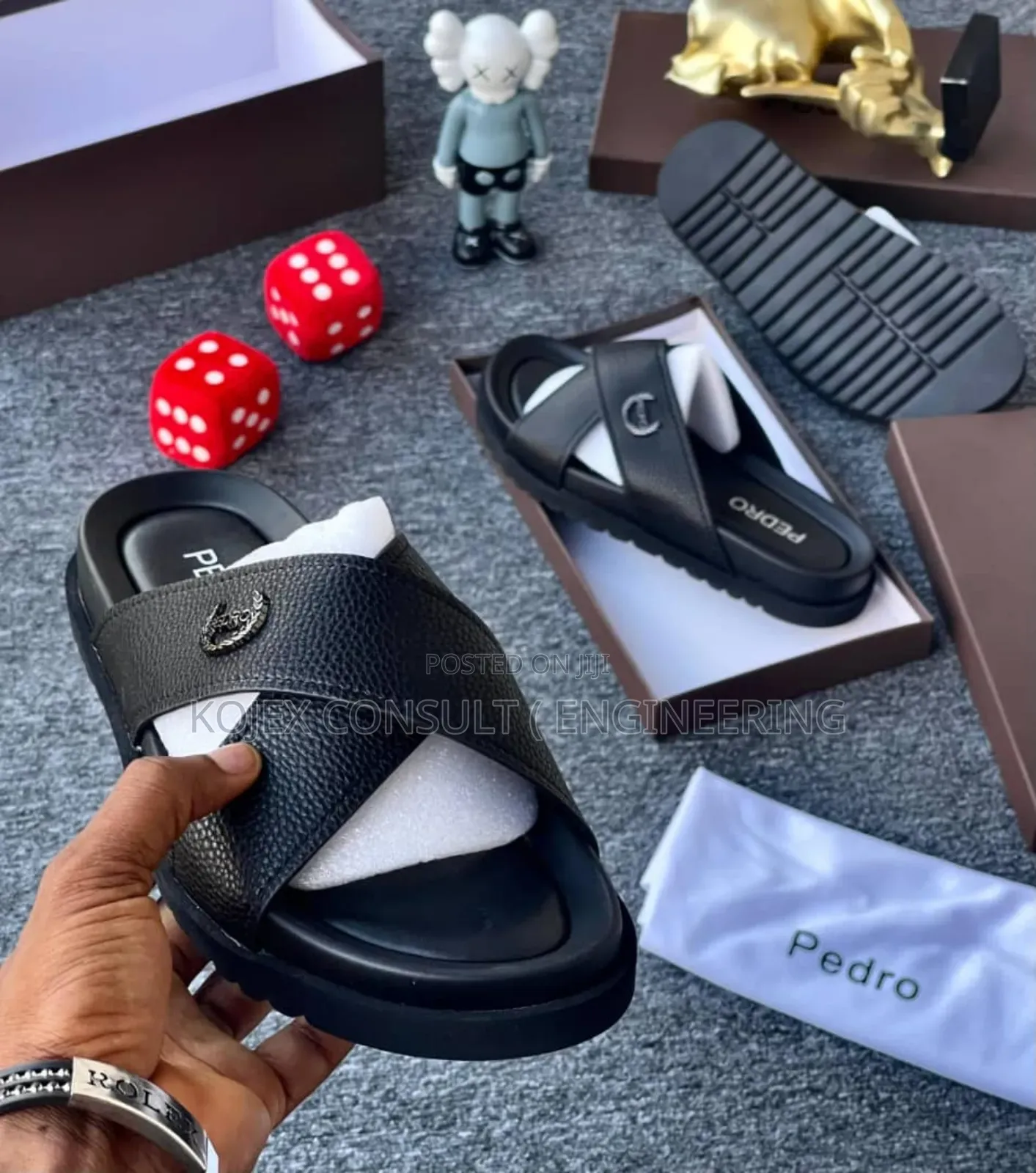 Pedro Leather Slides
