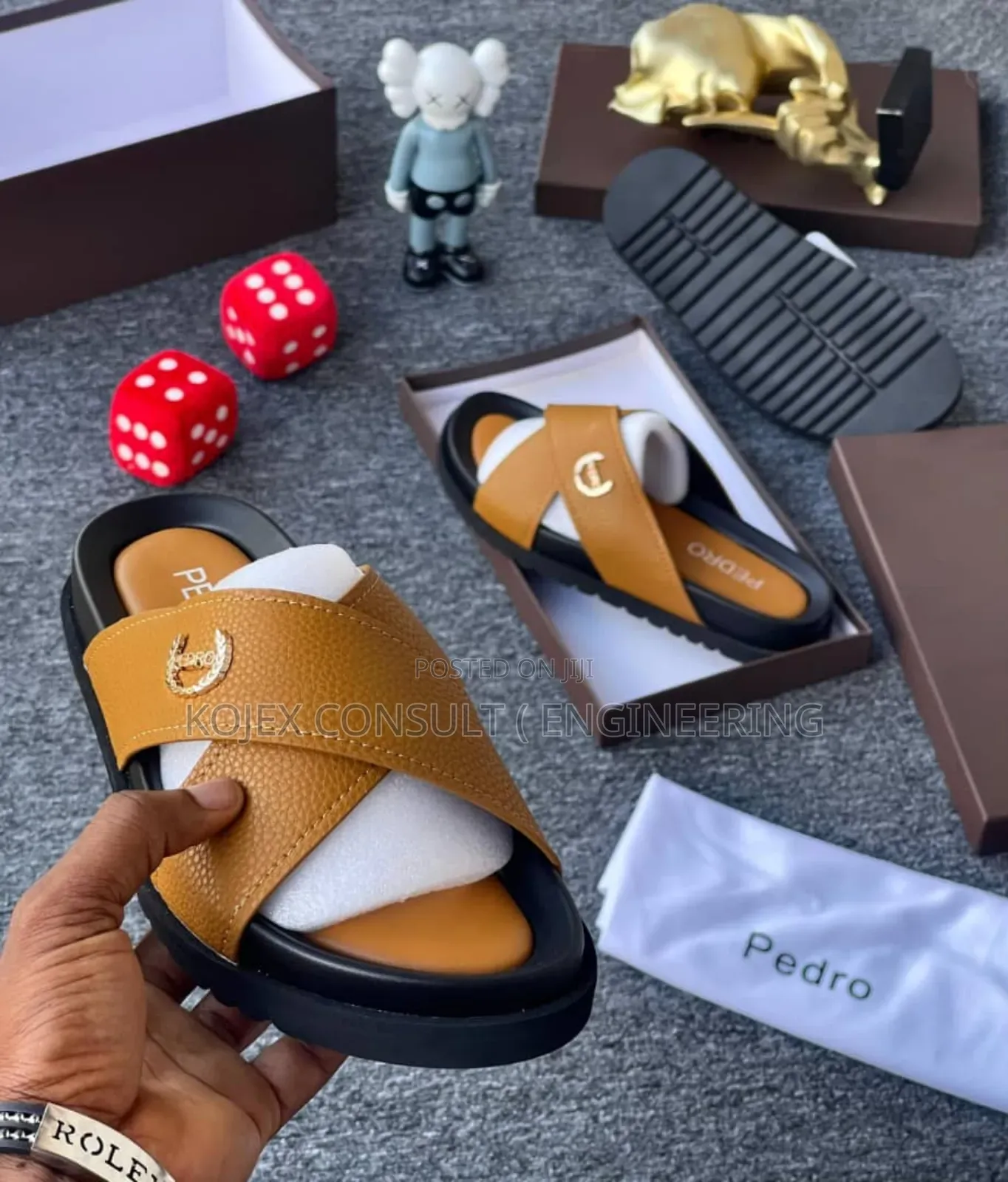 Pedro Leather Slides